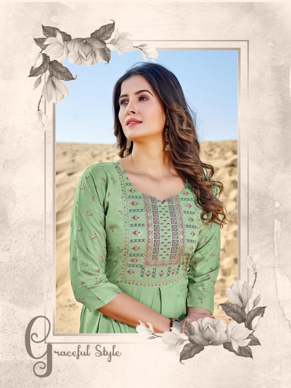 Hirwa Suncity Vol 2 Plus Size Designer Long Anarkali Kurti Collection